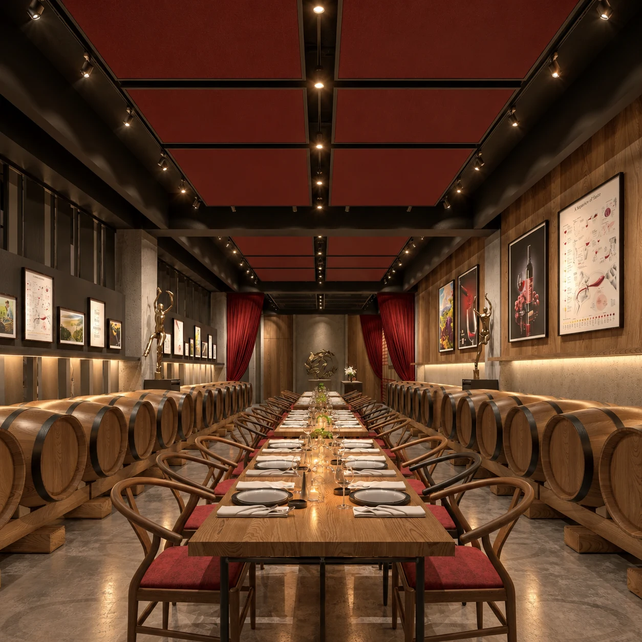 Gürbüz Winery · Mahzen — Mahzen ve restoran iç mimarisi — proje görseli 4