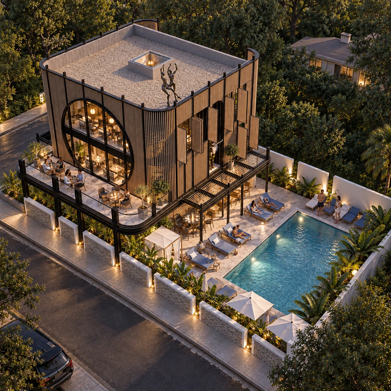 Yalova · Havuz / Restoran / Bar — Sosyal tesis mimarisi — proje görseli 6