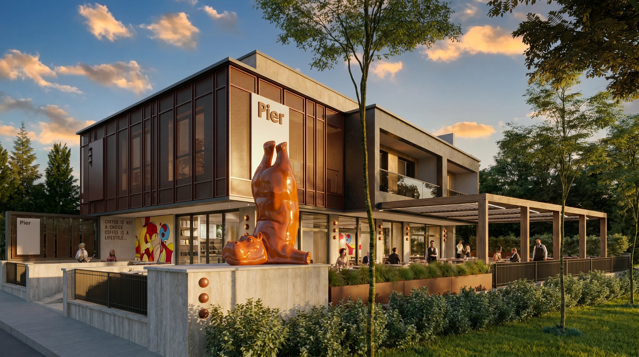 PIER Coffee&Co — Kahve dükkânı iç mimarisi