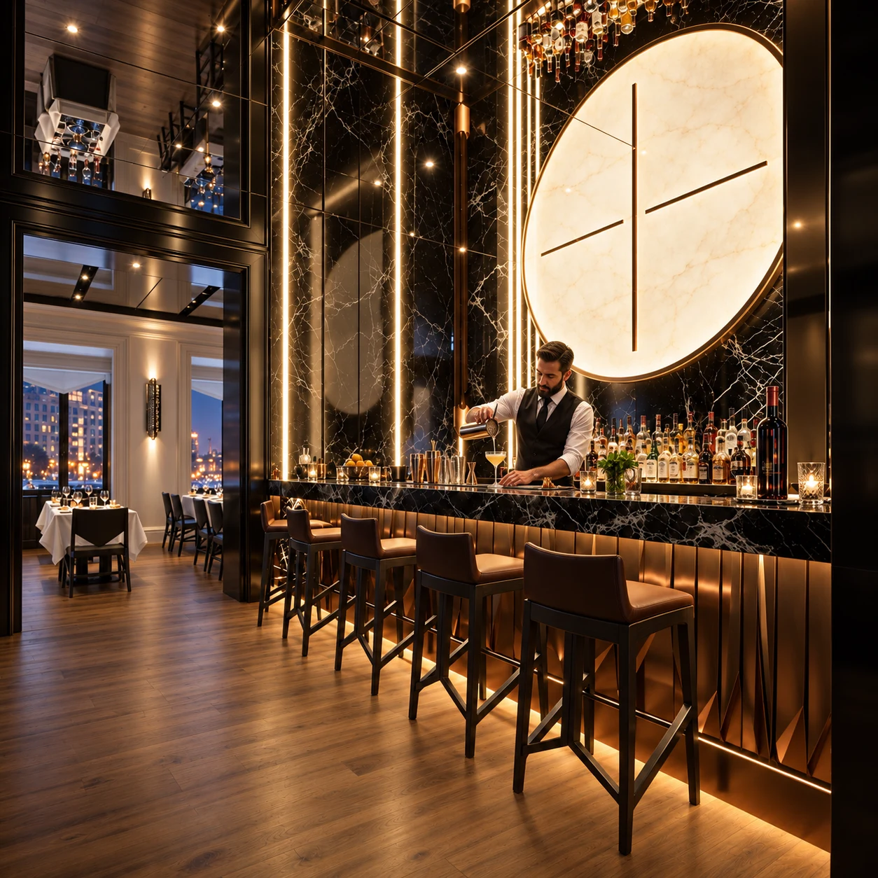 Daze · Akaretler — Restoran ve bar iç mimarisi