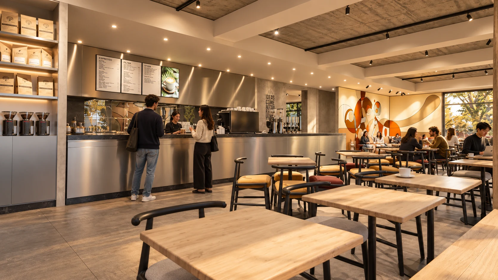 PIER Coffee&Co — Kahve dükkânı iç mimarisi — proje görseli 4