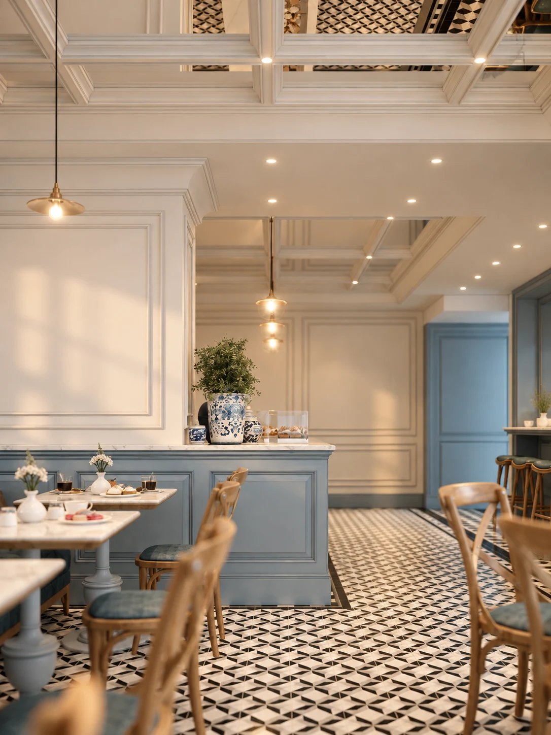 L’aube Patisserie — Pastane ve kafe iç mekânı